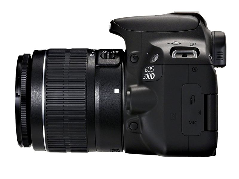 Canon EOS 200D Kamera Kit | Gehäuse inkl. EF-S 18-55mm DC III Objektiv | SLR | WLAN | NFC | Bluetooth | 24,2 Megapixel | Full-HD Videos