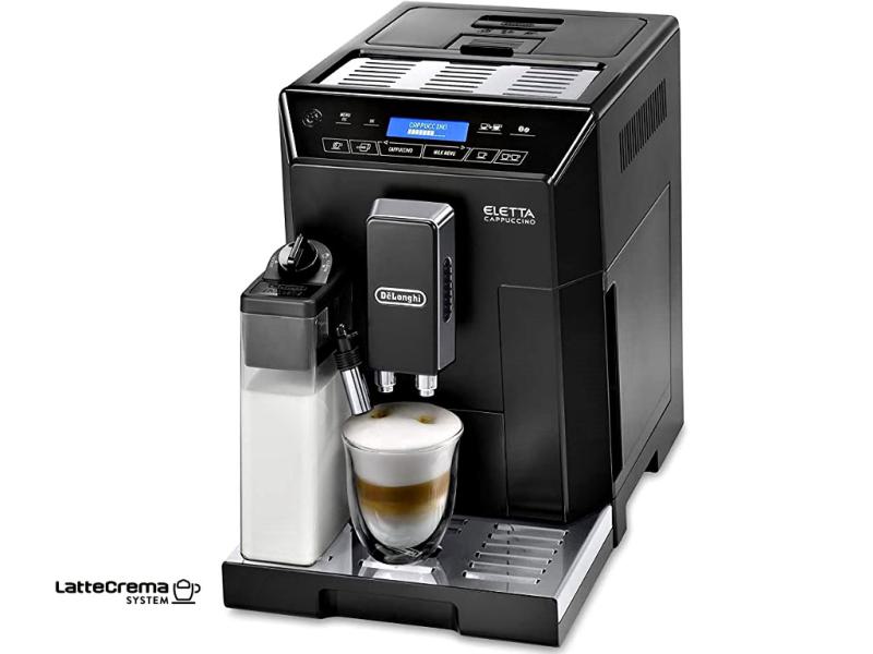 DeLonghi Eletta Cappuccino ECAM44.660.B - Kaffeevollautomat - Latte Crema System - 15 bar - Hochglanz Schwarz