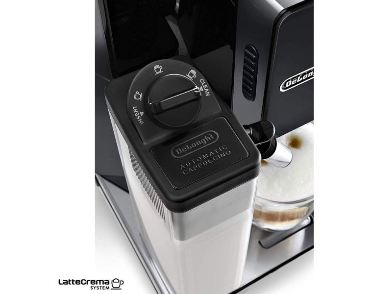 DeLonghi Eletta Cappuccino ECAM44.660.B - Kaffeevollautomat - Latte Crema System - 15 bar - Hochglanz Schwarz