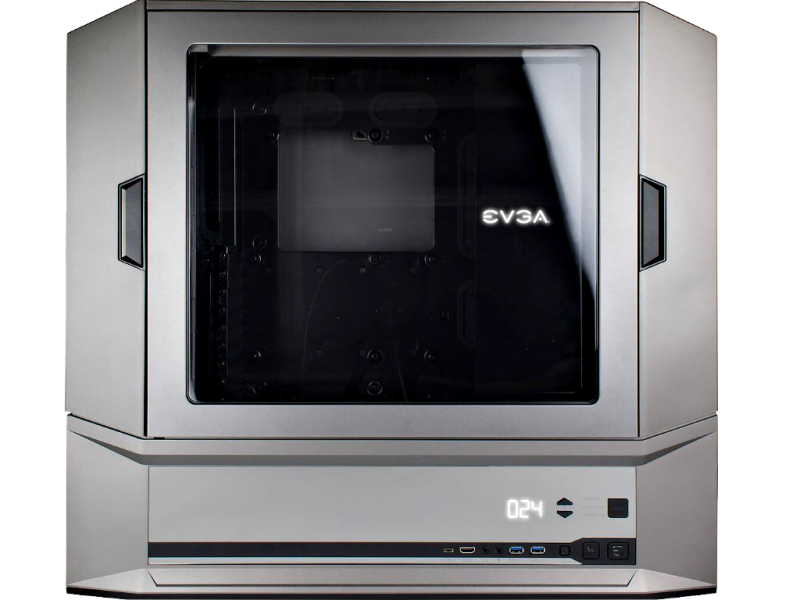 EVGA DG-87 Full-Tower - Gaming PC Gehäuse - Sichtfenster - Temperatursensoren - Lüftersteuerung - Farbe: Metallic Gunmetal Grey