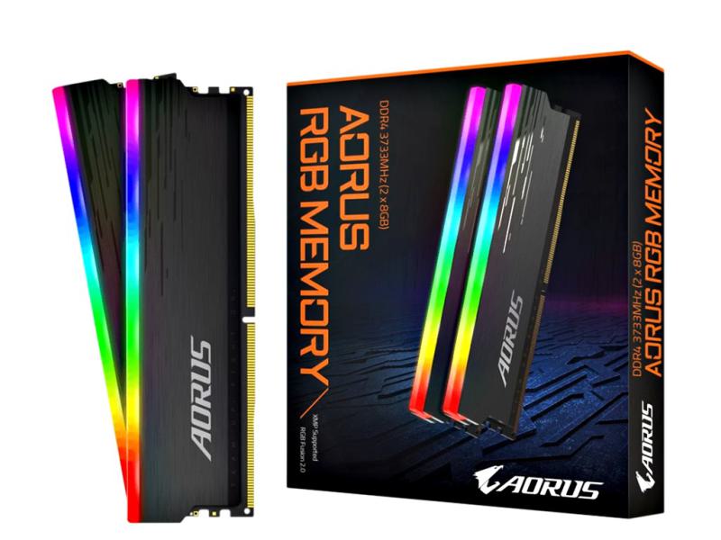 GIGABYTE AORUS 16GB (2x8GB)DDR4 Gamer Ram - Dualchannel - RGB Heatspreader - 3733MHz - CL18