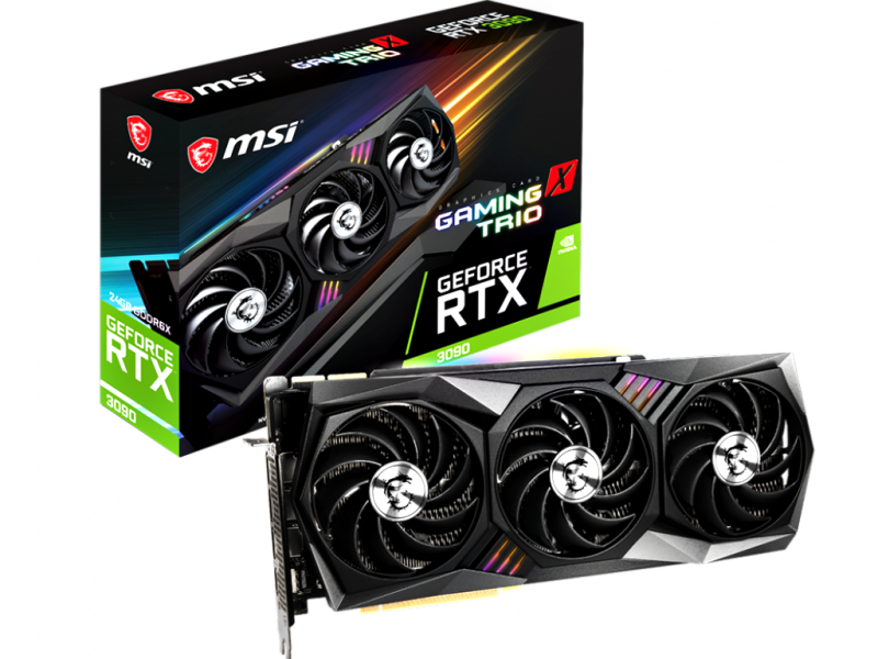 MSI Geforce RTX 3090 Gaming X Trio - 24GB GDDR6X - PCIe 4.0 - Mystic RGB