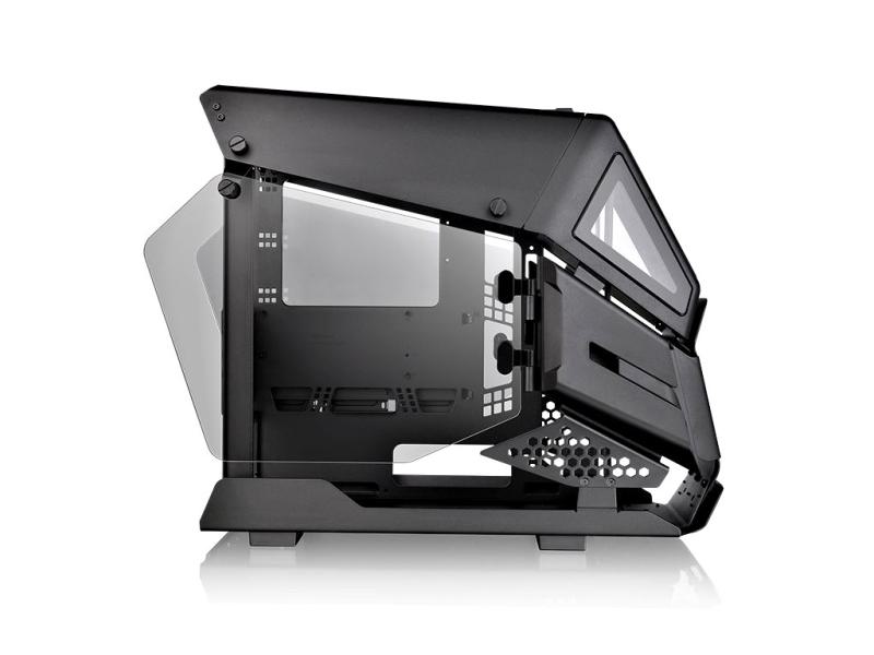 Thermaltake AH T200 Mikro Gamer Gehäuse - Echtglasfenster - Schwarz