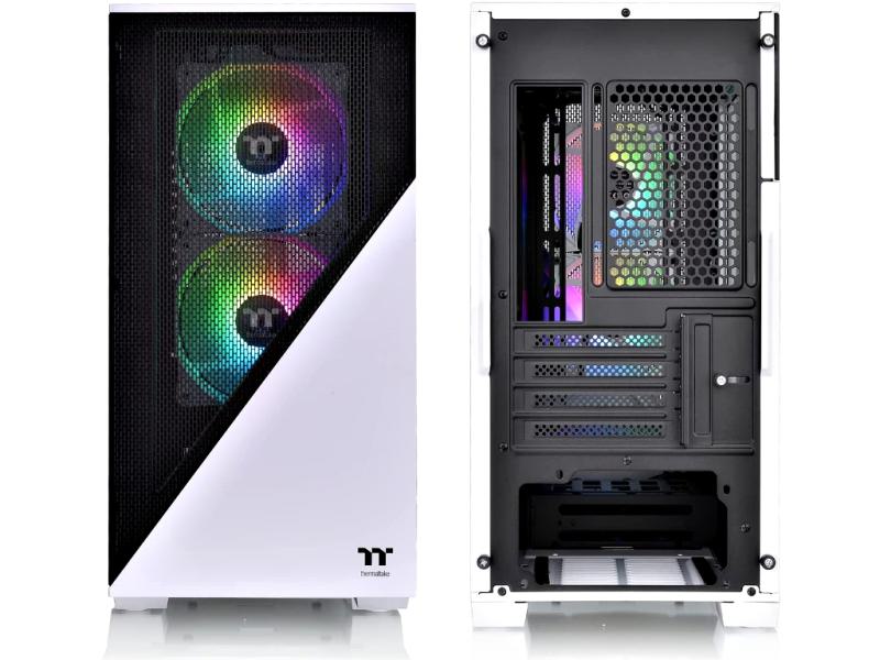 Thermaltake Divider 170 TG Snow ARGB - PC Gehäuse - RGB Lüfter - Weiß