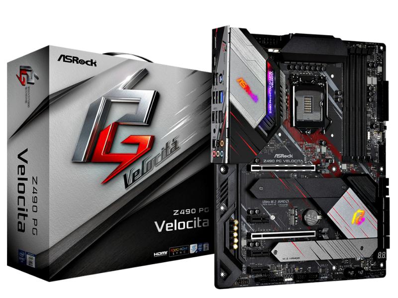 ASRock Z490 Phantom Gaming Velocita - ATX Mainboard - LGA 1200 - Polychrome Sync RGB - USB 3.2 - 2,5 Gigabit-LAN - 7.1 Audio ASRock Z490 Phantom Gaming Velocita - ATX Mainboard - LGA 1200 - Polychrome Sync RGB - USB 3.2 - 2,5 Gigabit-LAN - 7.1 Audio