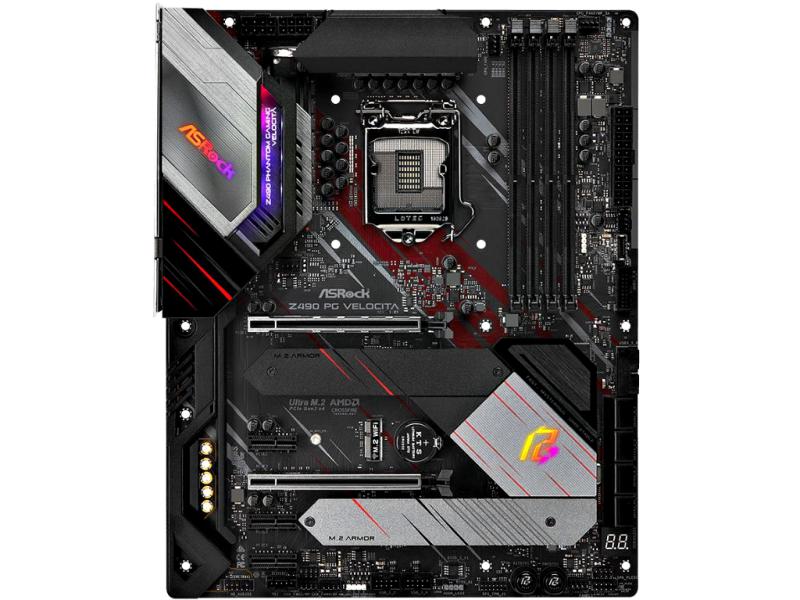 ASRock Z490 Phantom Gaming Velocita - ATX Mainboard - LGA 1200 - Polychrome Sync RGB - USB 3.2 - 2,5 Gigabit-LAN - 7.1 Audio ASRock Z490 Phantom Gaming Velocita - ATX Mainboard - LGA 1200 - Polychrome Sync RGB - USB 3.2 - 2,5 Gigabit-LAN - 7.1 Audio