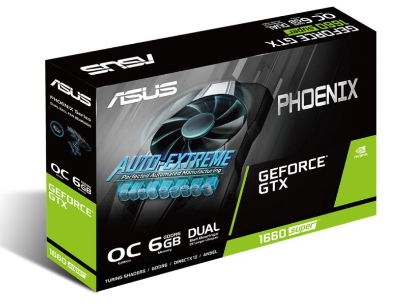 ASUS Geforce GTX 1660 SUPER Phoenix OC (PH-GTX1660S-O6G) - 6GB GDDR6 - Wing Blade Kühlung ASUS Geforce GTX 1660 SUPER Phoenix OC (PH-GTX1660S-O6G) - 6GB GDDR6 - Wing Blade Kühlung