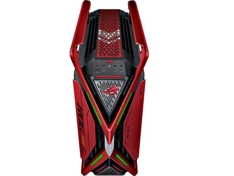 ASUS ROG GR701 Hyperion EVA-02 Edition - EATX Full Tower Gehäuse - ARGB Beleuchtung - USB-C - Farbe: Rot ASUS ROG GR701 Hyperion EVA-02 Edition - EATX Full Tower Gehäuse - ARGB Beleuchtung - USB-C - Farbe: Rot