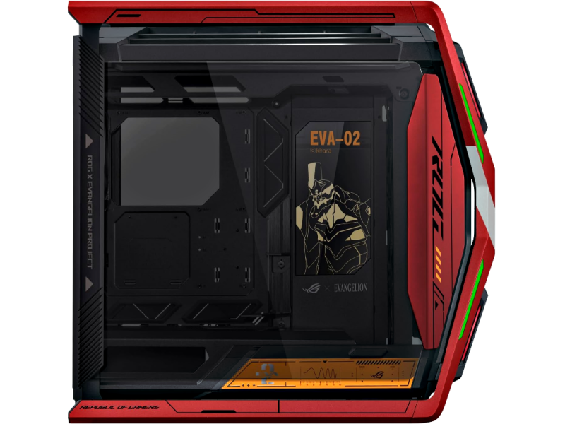 ASUS ROG GR701 Hyperion EVA-02 Edition - EATX Full Tower Gehäuse - ARGB Beleuchtung - USB-C - Farbe: Rot ASUS ROG GR701 Hyperion EVA-02 Edition - EATX Full Tower Gehäuse - ARGB Beleuchtung - USB-C - Farbe: Rot