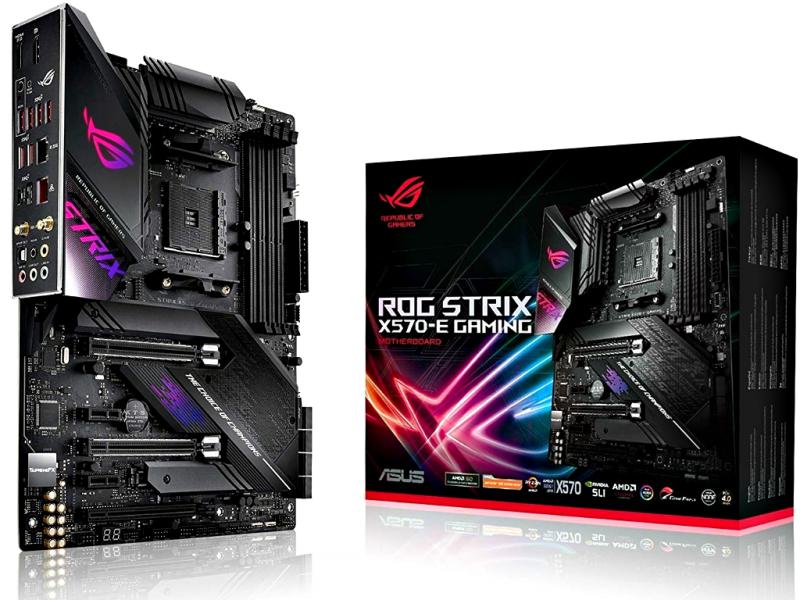 ASUS ROG Strix X570-E Gaming Mainboard | Socket AM4 | AURA Sync RGB | 2,5 Gigabit-LAN | WiFi 6 | 7.1 HD Audio ASUS ROG Strix X570-E Gaming Mainboard | Socket AM4 | AURA Sync RGB | 2,5 Gigabit-LAN | WiFi 6 | 7.1 HD Audio