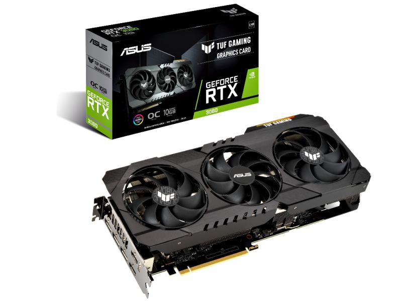 ASUS TUF Geforce RTX 3080 V2 OC Edition - 10GB GDDR6X - Axial Tech - AURA RGB Sync - LHR ASUS TUF Geforce RTX 3080 V2 OC Edition - 10GB GDDR6X - Axial Tech - AURA RGB Sync - LHR