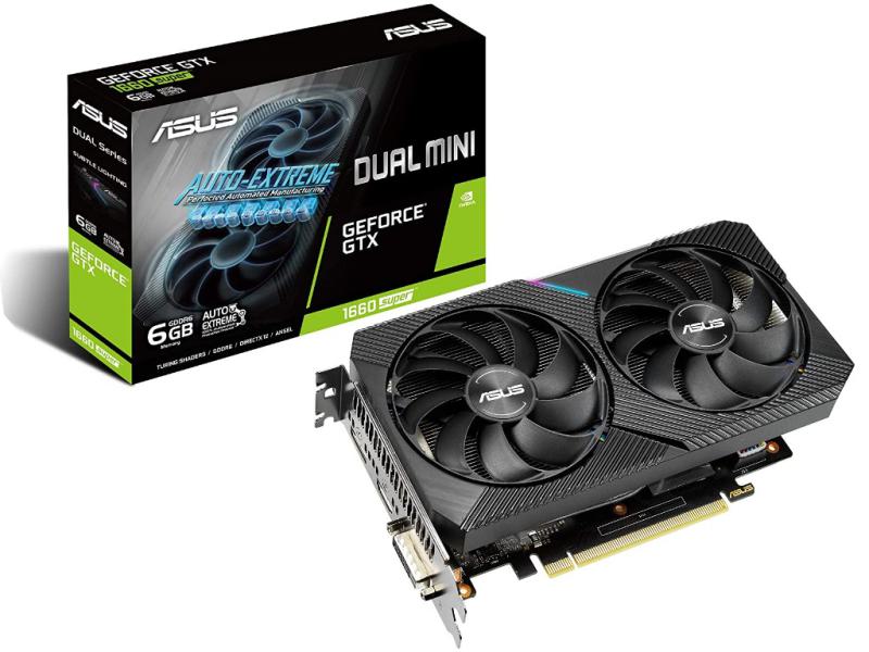 ASUS Geforce GTX 1660 SUPER - DUAL Mini OC Edition (DUAL-GTX1660S-O6G-MINI) - 6GB GDDR6 - LED Beleuchtung ASUS Geforce GTX 1660 SUPER - DUAL Mini OC Edition (DUAL-GTX1660S-O6G-MINI) - 6GB GDDR6 - LED Beleuchtung