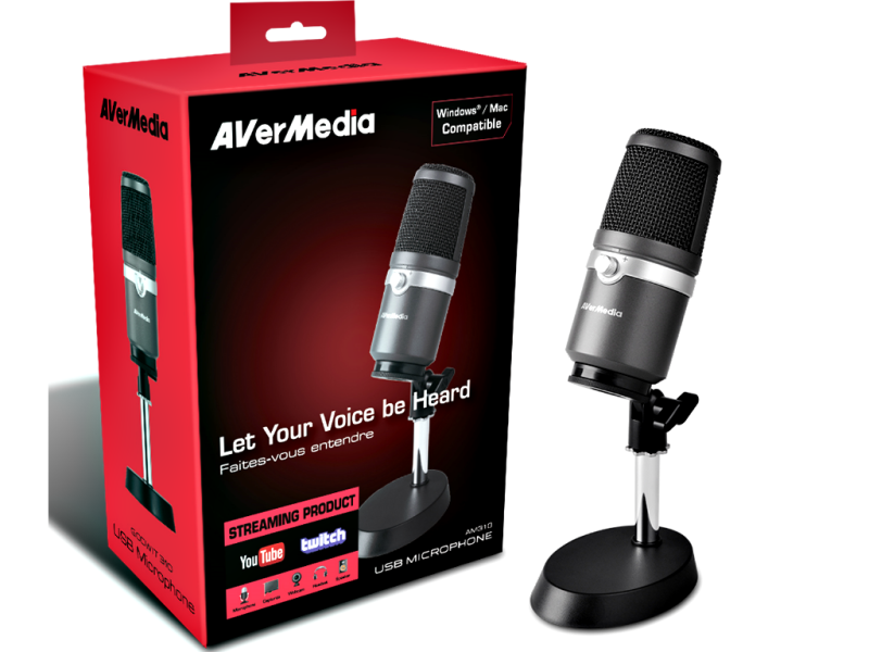 AverMedia A310 | USB Mikrofon | Profi Streaming | LED Indikator