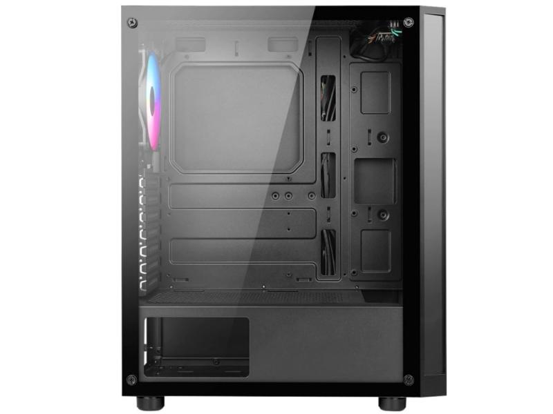 AZZA Spectra Black - Midi Tower - LED Beleuchtung - getönte Glasscheibe