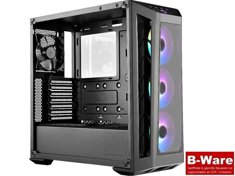 Cooler Master MasterBox MB530P ARGB - ATX Midi-Tower - 3x gehärtete Echt-Glasscheiben - 3x 120mm RGB Lüfter #B-Ware* Cooler Master MasterBox MB530P ARGB - ATX Midi-Tower - 3x gehärtete Echt-Glasscheiben - 3x 120mm RGB Lüfter #B-Ware*