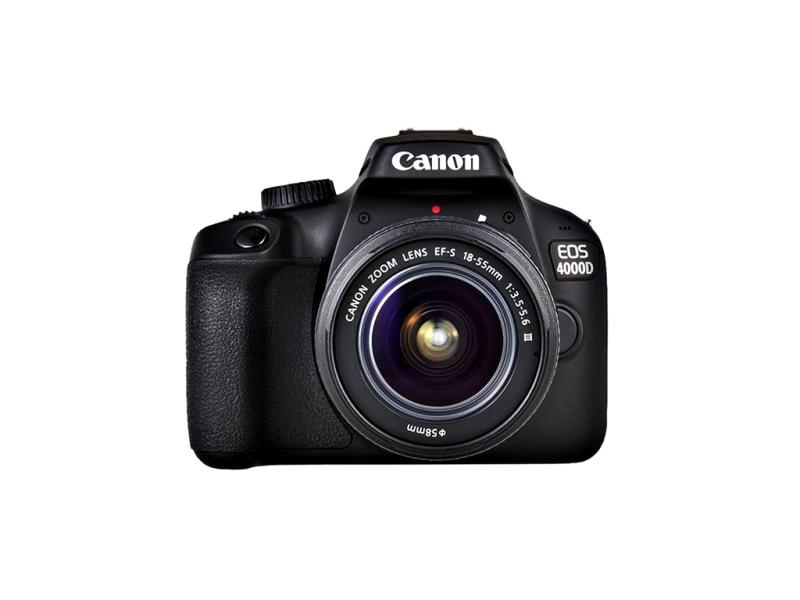 Canon EOS 4000D Kamera Kit | Gehäuse inkl. EF-S 18-55mm III Objektiv | DSLR | WLAN | 18 Megapixel | FHD Videos