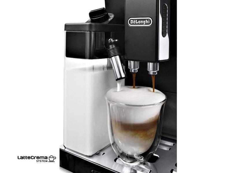 DeLonghi Eletta Cappuccino ECAM44.660.B - Kaffeevollautomat - Latte Crema System - 15 bar - Hochglanz Schwarz DeLonghi Eletta Cappuccino ECAM44.660.B - Kaffeevollautomat - Latte Crema System - 15 bar - Hochglanz Schwarz