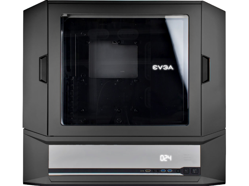 EVGA DG-86 Full-Tower - Gaming PC Gehäuse - Sichtfenster - Temperatursensoren - Lüftersteuerung - Farbe: Gunmetal Grey