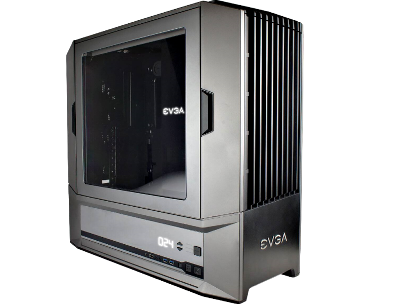 EVGA DG-87 Full-Tower - Gaming PC Gehäuse - Sichtfenster - Temperatursensoren - Lüftersteuerung - Farbe: Metallic Gunmetal Grey