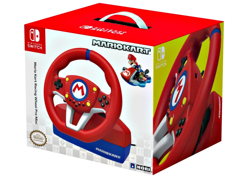 HORI Mario Kart Racing Wheel mini | Lenkrad für Nintendo Switch | inkl. Pedalen