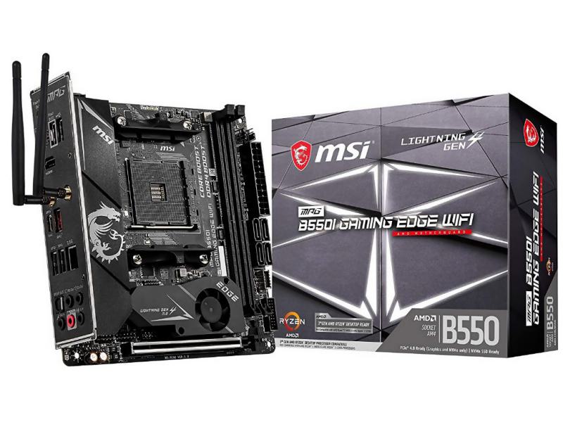 MSI MPG B550i Gaming Edge WiFi - Sockel AM4 - PCIe 4.0 - 2,5 Gigabit-LAN - WiFi 6 - HD Audio - Bluetooth 5 - USB-C MSI MPG B550i Gaming Edge WiFi - Sockel AM4 - PCIe 4.0 - 2,5 Gigabit-LAN - WiFi 6 - HD Audio - Bluetooth 5 - USB-C