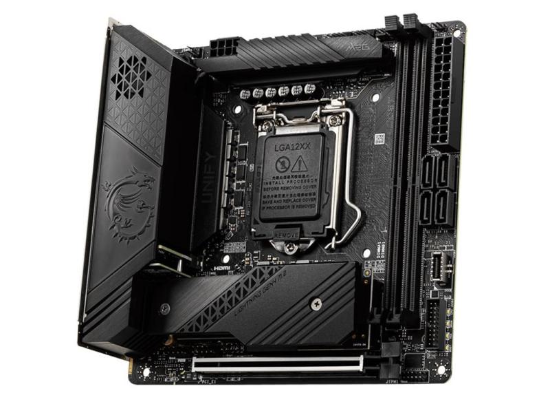 MSI MEG Z590I UNIFY - ITX Mainboard - LGA 1200 - USB3.2 - USB C - WI-Fi - 2.5 Gigabit LAN - Bluetooth - 7.1 HD Audio MSI MEG Z590I UNIFY - ITX Mainboard - LGA 1200 - USB3.2 - USB C - WI-Fi - 2.5 Gigabit LAN - Bluetooth - 7.1 HD Audio