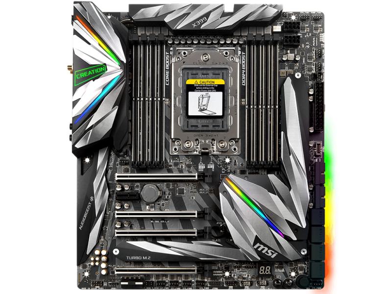 MSI MEG X399 Creation Mainboard | AMD Threadripper | Sockel TR4 | RGB LED | 2x Gigabit LAN | WiFi | Bluetooth | 7.1 HD Audio MSI MEG X399 Creation Mainboard | AMD Threadripper | Sockel TR4 | RGB LED | 2x Gigabit LAN | WiFi | Bluetooth | 7.1 HD Audio