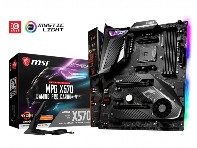 MSI MPG X570 Gaming PRO Carbon WiFi | Sockel AM4 | Mystic LED | PCIe 4.0 | Gigabit-LAN | WLAN 6 | 7.1 HD Audio | Bluetooth 5 MSI MPG X570 Gaming PRO Carbon WiFi | Sockel AM4 | Mystic LED | PCIe 4.0 | Gigabit-LAN | WLAN 6 | 7.1 HD Audio | Bluetooth 5