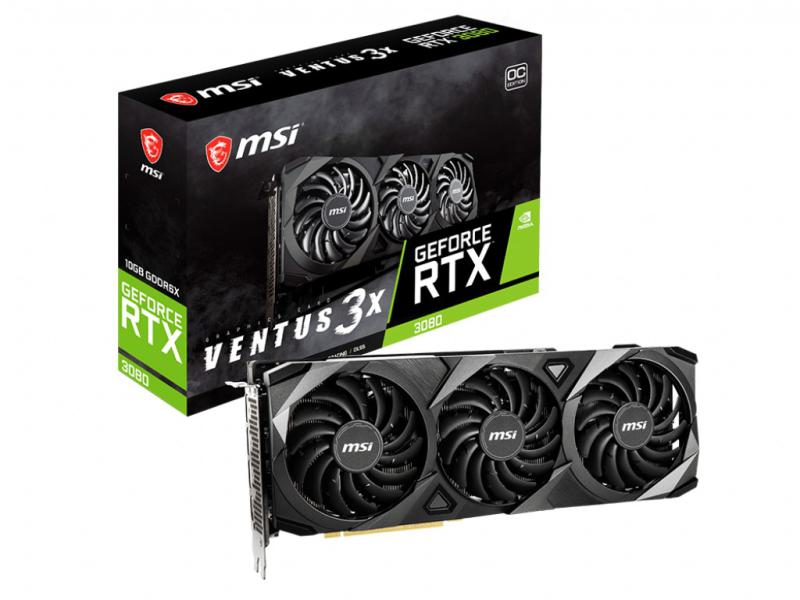 MSI Geforce RTX 3080 VENTUS 3X 10G OC - 10GB GDDR6X - Zero Frozr Tech MSI Geforce RTX 3080 VENTUS 3X 10G OC - 10GB GDDR6X - Zero Frozr Tech