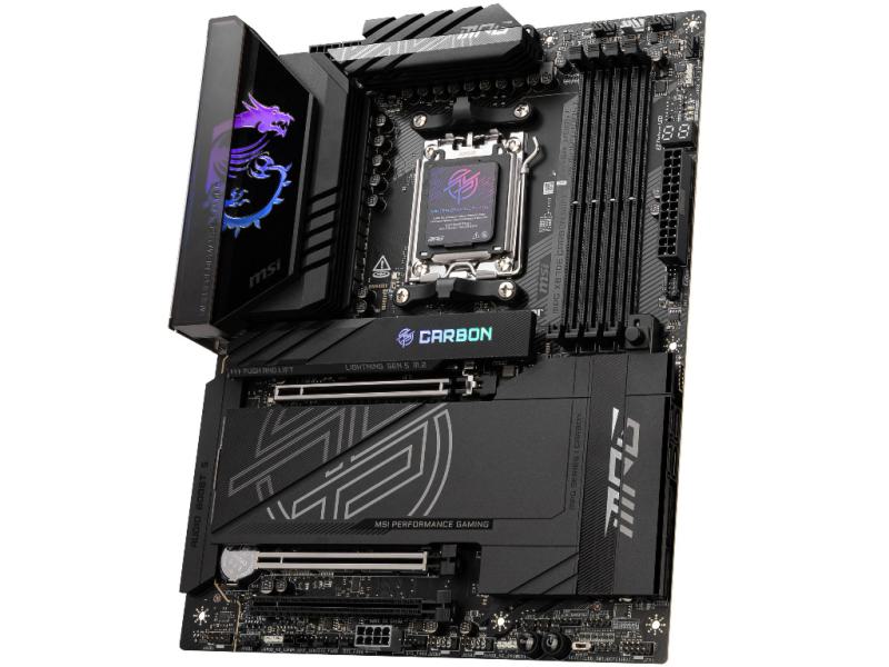 MSI MPG X870E CARBON WIFI - ATX Mainboard - Sockel AM5 - RGB LED - 1x 5G LAN - 1x 2,5G LAN - WiFi7 - Bluetooth - 7.1HD Audio MSI MPG X870E CARBON WIFI - ATX Mainboard - Sockel AM5 - RGB LED - 1x 5G LAN - 1x 2,5G LAN - WiFi7 - Bluetooth - 7.1HD Audio