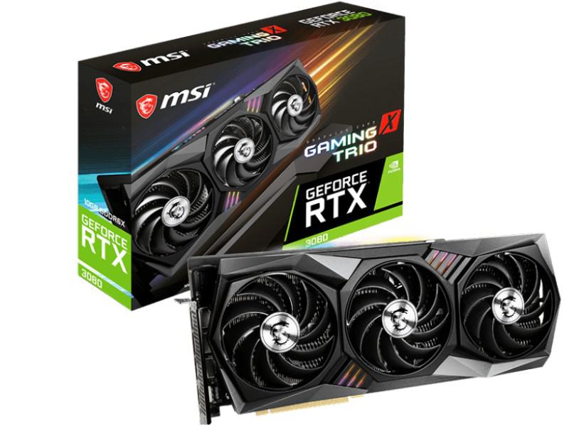 MSI Geforce RTX 3080 Gaming X Trio - 10GB GDDR6X - OC - Tri Frozr - Mystic RGB MSI Geforce RTX 3080 Gaming X Trio - 10GB GDDR6X - OC - Tri Frozr - Mystic RGB
