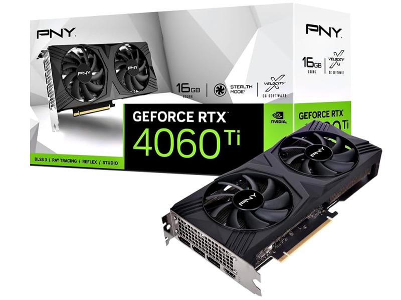 PNY Geforce RTX 4060Ti - VERTO Dual FAN - 16GB GDDR6 - HDMI - 3xDP