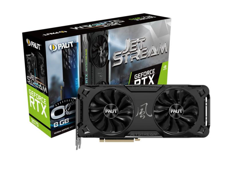Palit GeForce RTX 3070 JetStream OC - 8GB GDDR6 - 256Bit - VR/4K/ULTRA HD ready - RGB Sync Palit GeForce RTX 3070 JetStream OC - 8GB GDDR6 - 256Bit - VR/4K/ULTRA HD ready - RGB Sync