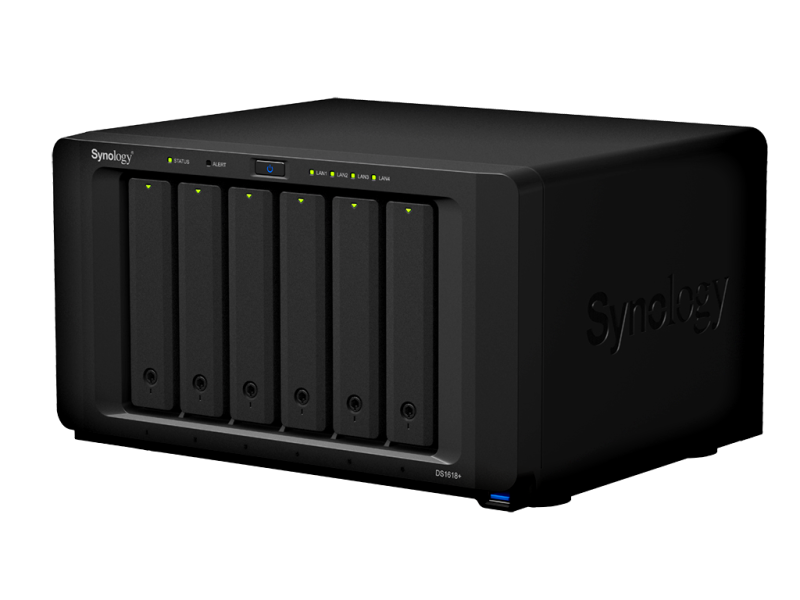 Synology DiskStation DS1618+ | NAS / Multimedia Server | QuadCore CPU | PCIe | 4x Gigabit-LAN | USB3.0 | 2x eSATA