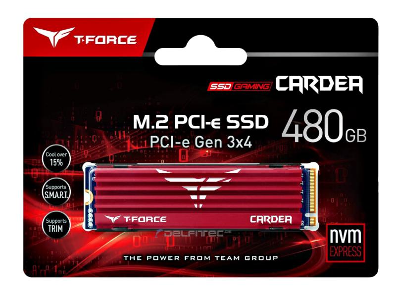 Team T-Force Gaming CARDEA | M.2 SSD | 480GB | 2650 MBps (Lesen)/ 1450 MBps (Schreiben) | Alu-Heatspreader