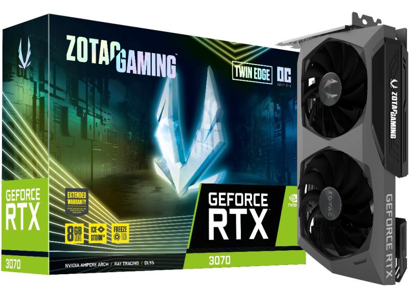 Zotac GeForce RTX 3070 Twin Edge OC Edition - 8GB GDDR6 - HDMI 2.1 - Display Port 1.4a Zotac GeForce RTX 3070 Twin Edge OC Edition - 8GB GDDR6 - HDMI 2.1 - Display Port 1.4a