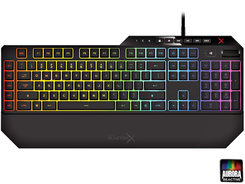 Creative Sound BlasterX Vanguard K08 SE - Gaming Keyboard - AURORA RGB - QWERTZ Creative Sound BlasterX Vanguard K08 SE - Gaming Keyboard - AURORA RGB - QWERTZ