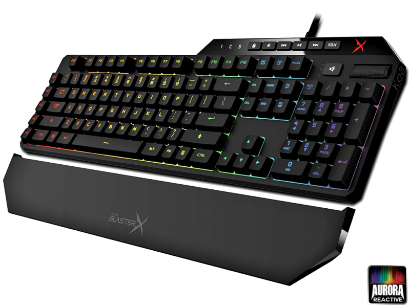 Creative Sound BlasterX Vanguard K08 SE - Gaming Keyboard - AURORA RGB - QWERTZ Creative Sound BlasterX Vanguard K08 SE - Gaming Keyboard - AURORA RGB - QWERTZ