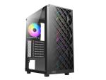 AZZA Spectra Black - Midi Tower - LED Beleuchtung - getönte Glasscheibe