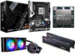 Gaming PC Aufrüstkit - Ryzen 7 7800X3D + RGB Wasserkühlung + X670E Mainboard + 32GB Gamer DDR5 Ramkit